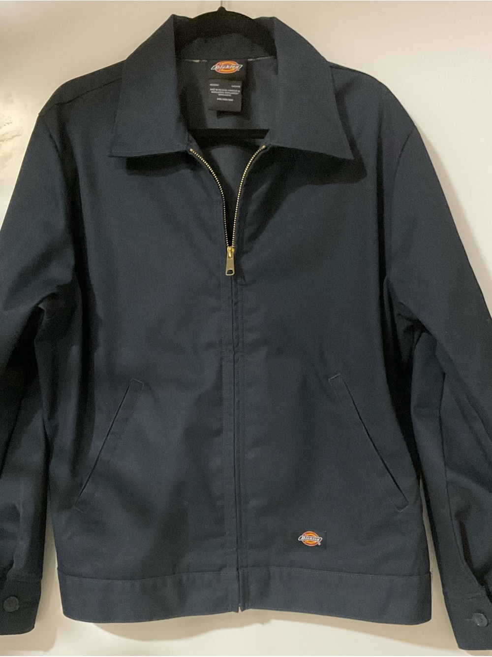 Dickies Navy Blue Zip-Front Bomber Jacket